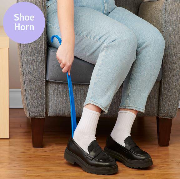 3 Piece Daily Living Aid Kit With Cane (mds86430wh) Reacher (mds86031rceh) And Shoehorn (mdsr020006) Each