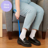 3 Piece Daily Living Aid Kit With Cane (mds86430wh) Reacher (mds86031rceh) And Shoehorn (mdsr020006) Each