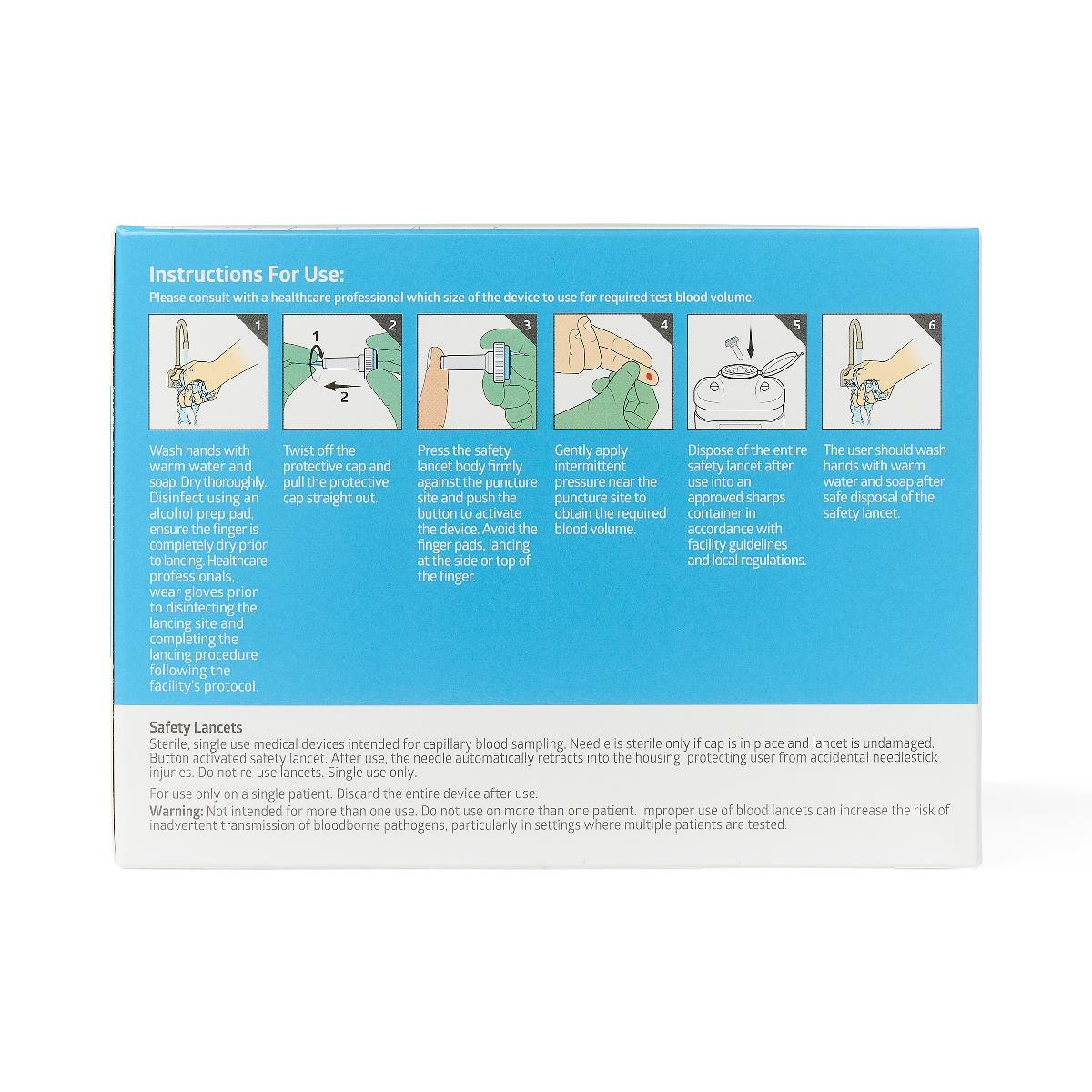 Safety Blood Lancet Push Button Type