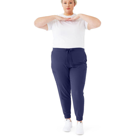 First AVE Women's 7-Pocket Jogger-Style Scrub Pant Navy