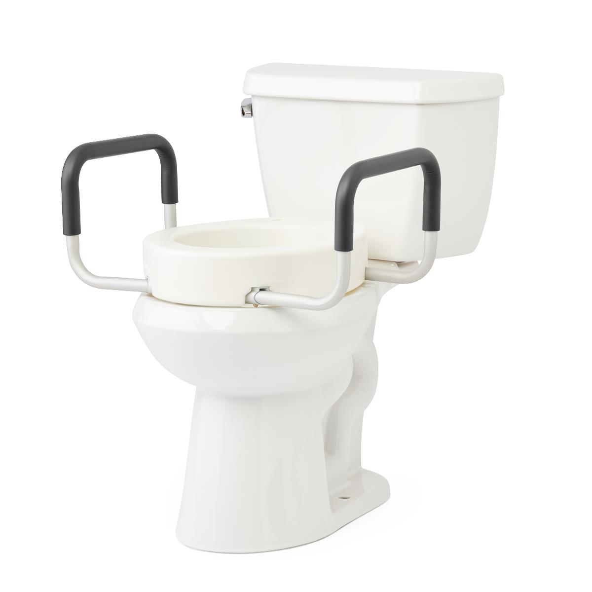 Guardian Raised Toilet Seat 3.5” Height Standard Bowl With Arms 400lbweight Capacity Each