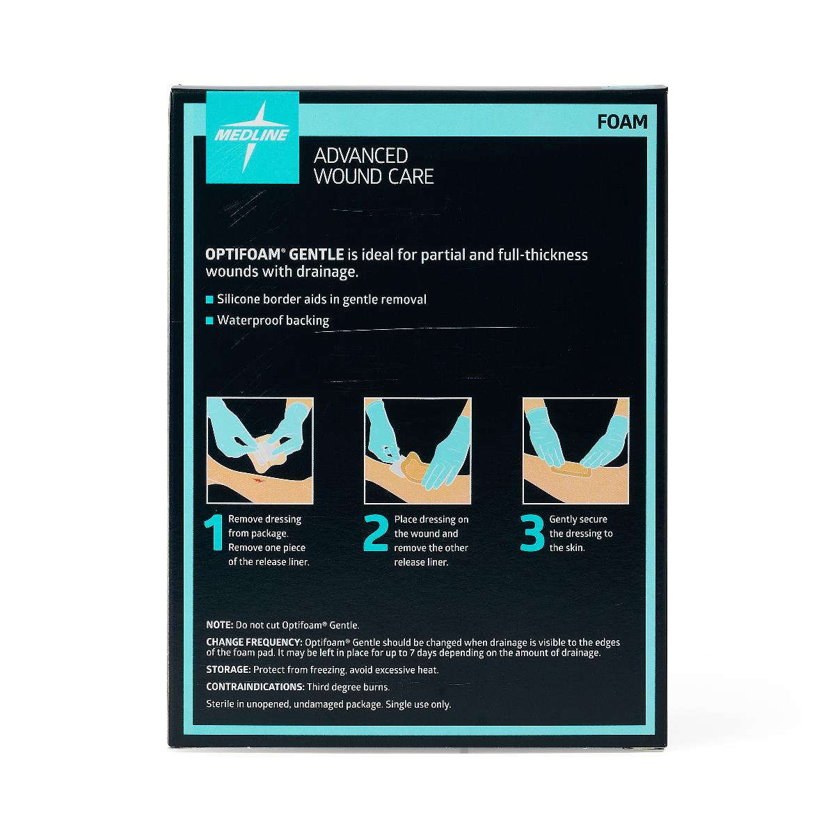 Optifoam Gentle Foam Wound Dressings with Silicone Adhesive Border