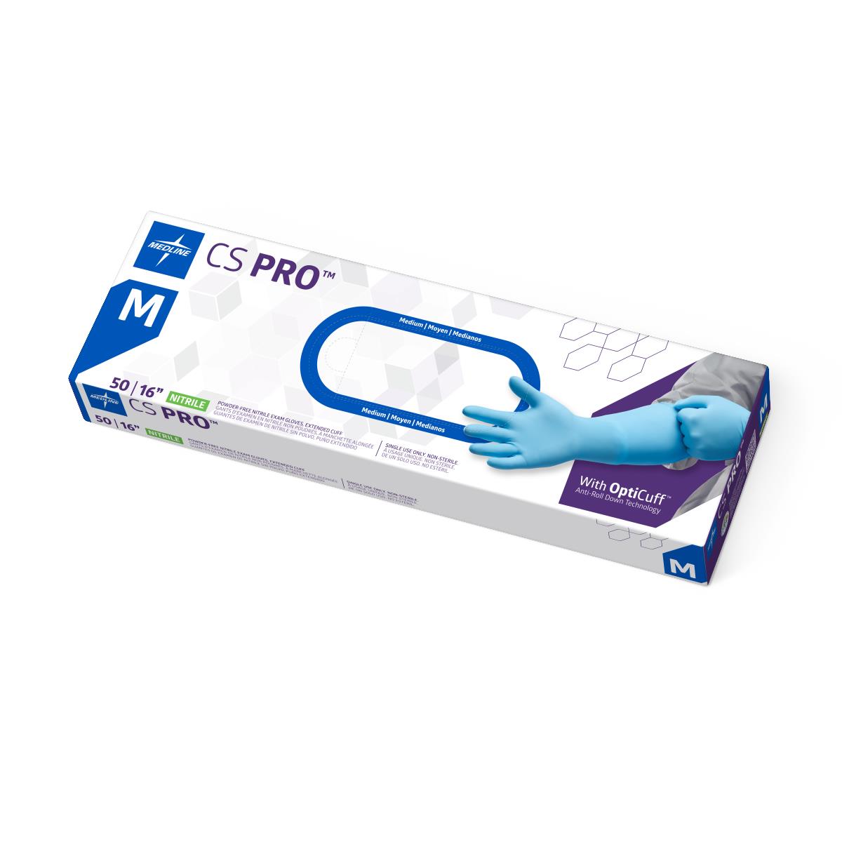 CS Pro Powder-free Nitrile Exam Glove Extended Cuff 16"