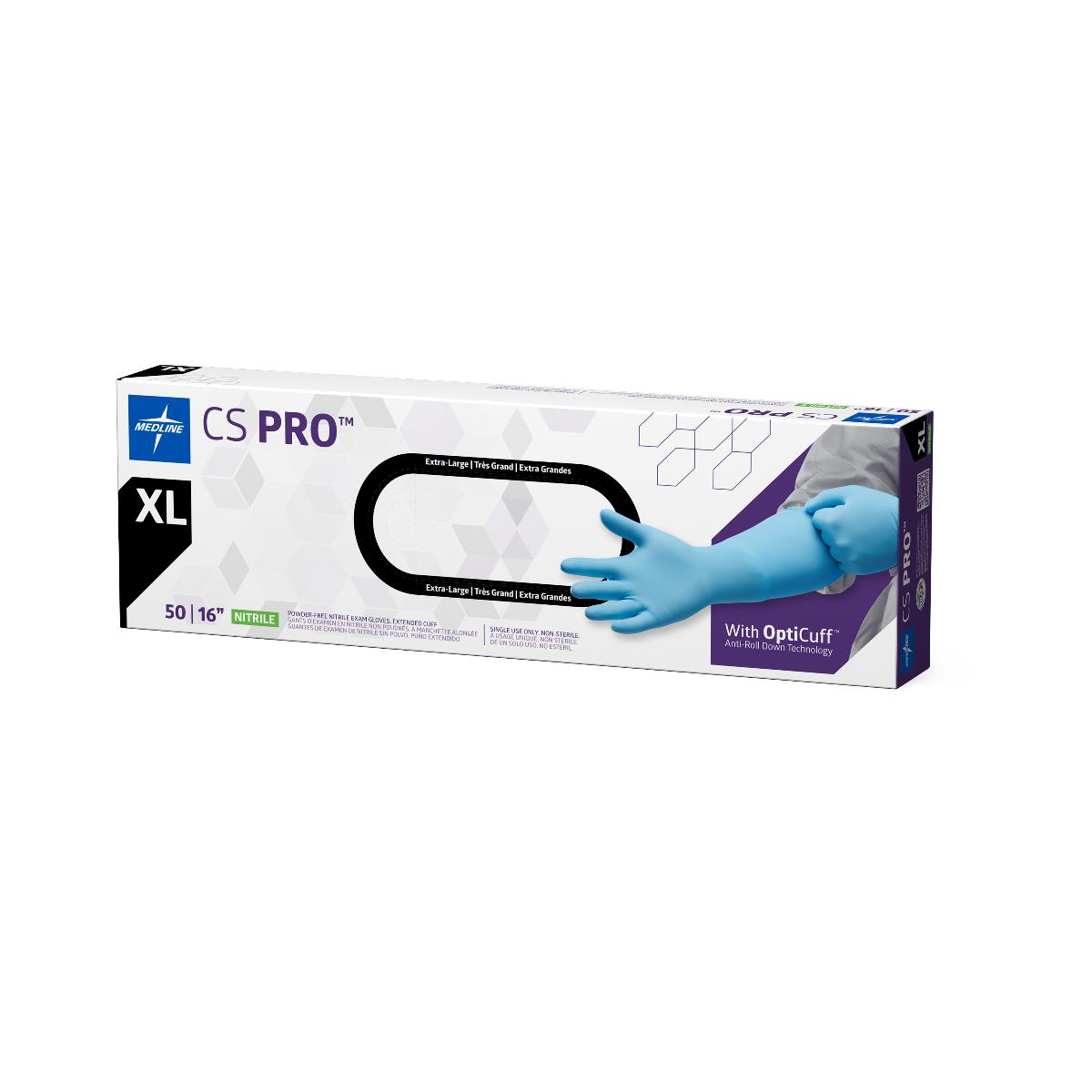 CS Pro Powder-free Nitrile Exam Glove Extended Cuff 16"