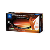 Critical Response Powder-free Nitrile Exam Gloves Orange X-large