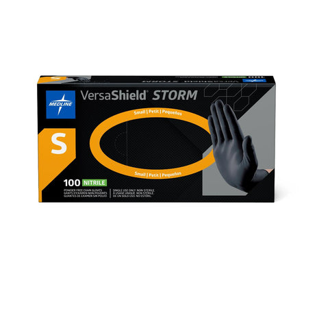 VersaShield Storm Powder-Free Nitrile Exam Gloves Black