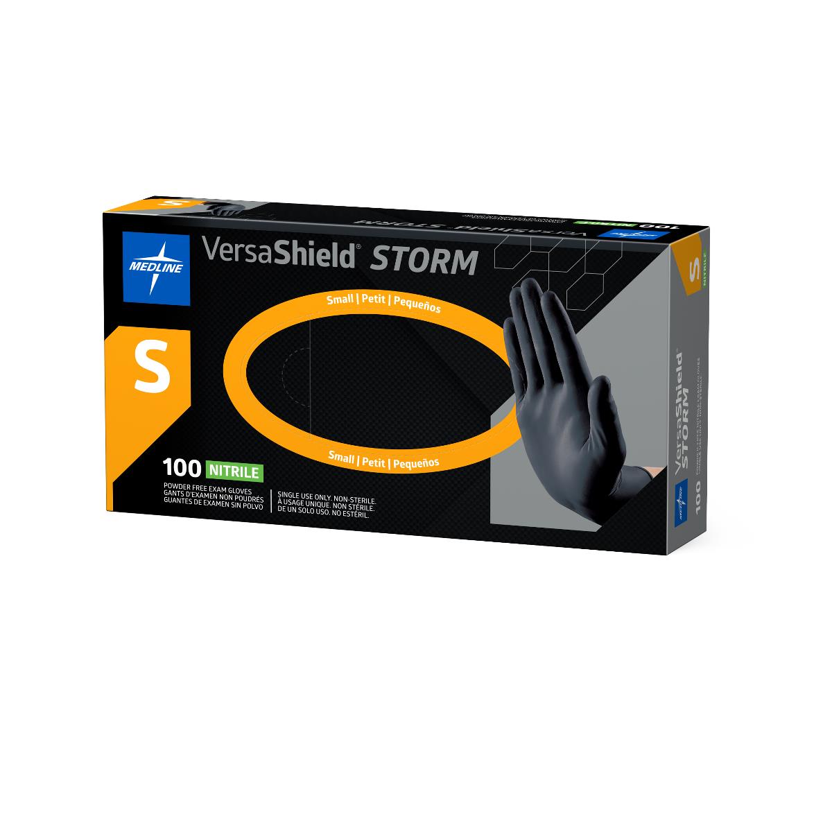VersaShield Storm Powder-Free Nitrile Exam Gloves Black