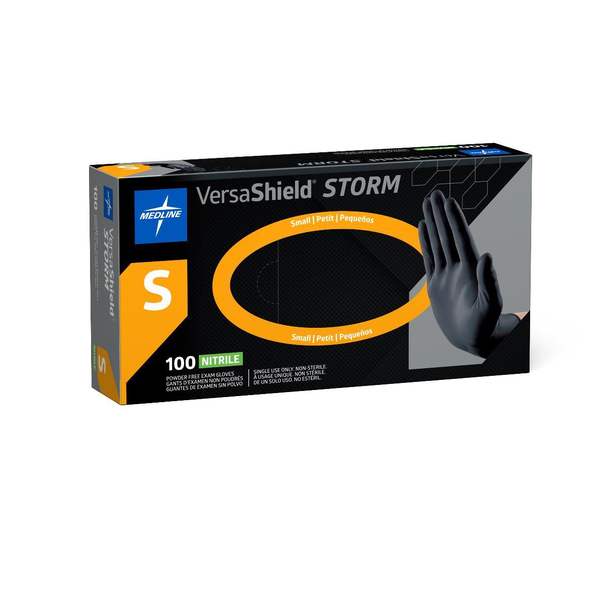 VersaShield Storm Powder-Free Nitrile Exam Gloves Black