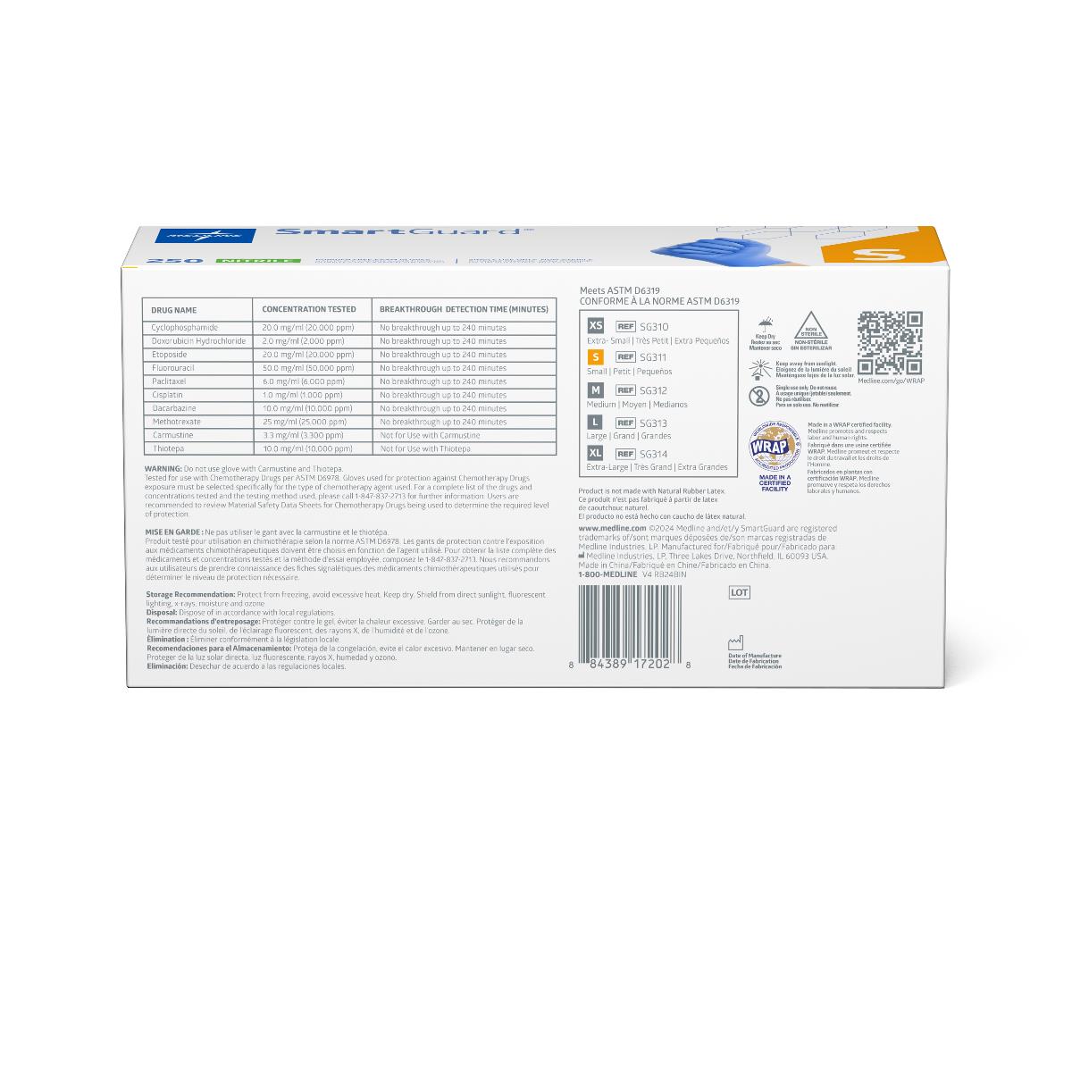 SmartGuard Nitrile Exam Gloves Blue Powder-free