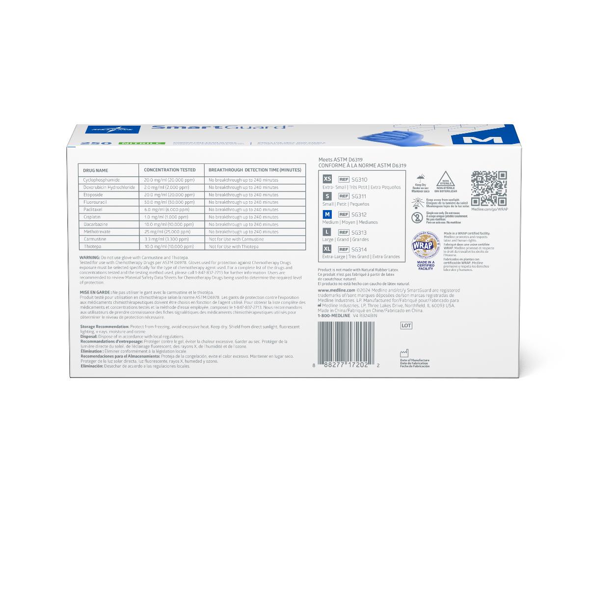SmartGuard Nitrile Exam Gloves Blue Powder-free