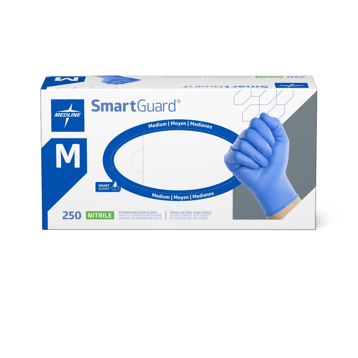 SmartGuard Nitrile Exam Gloves Blue Powder-free
