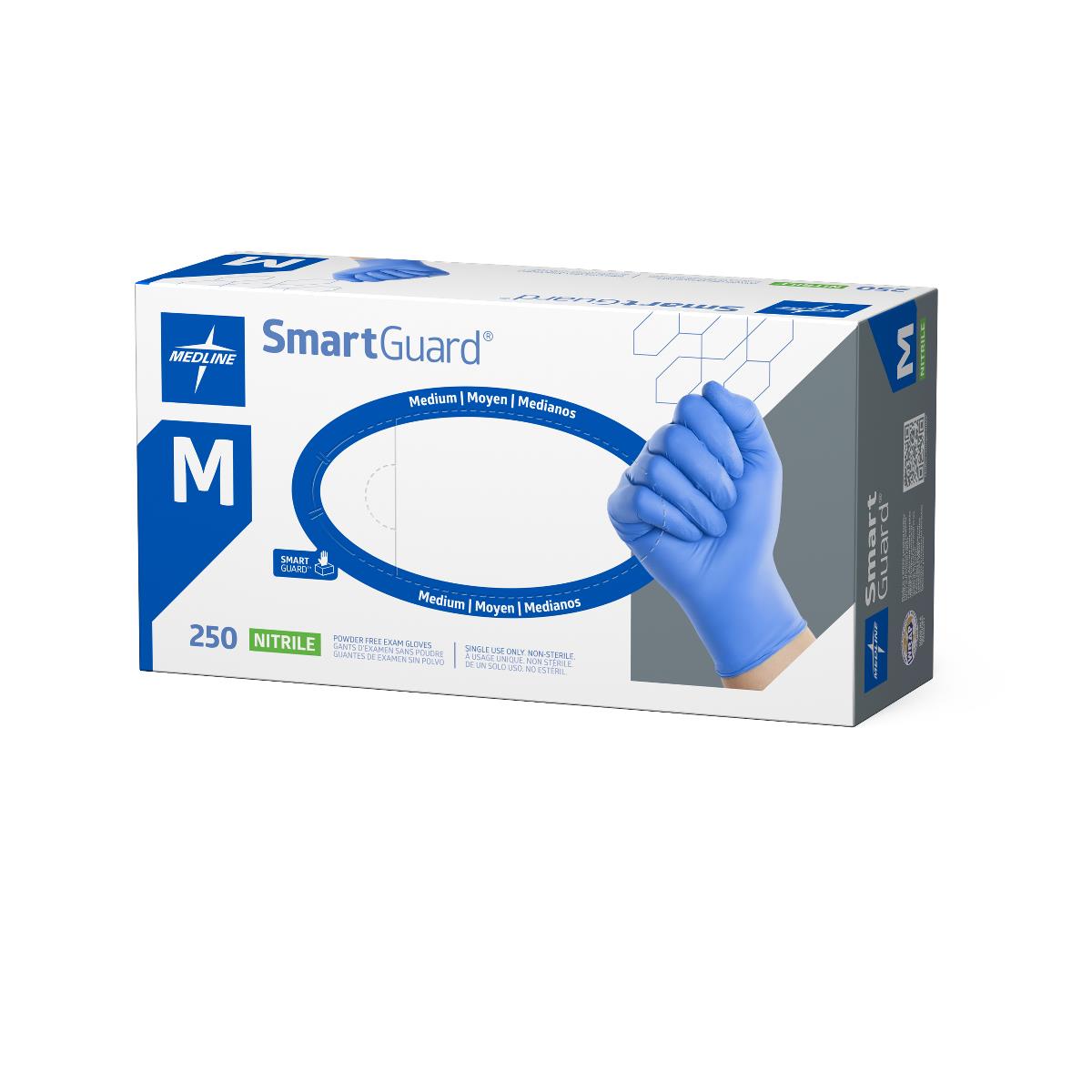 SmartGuard Nitrile Exam Gloves Blue Powder-free