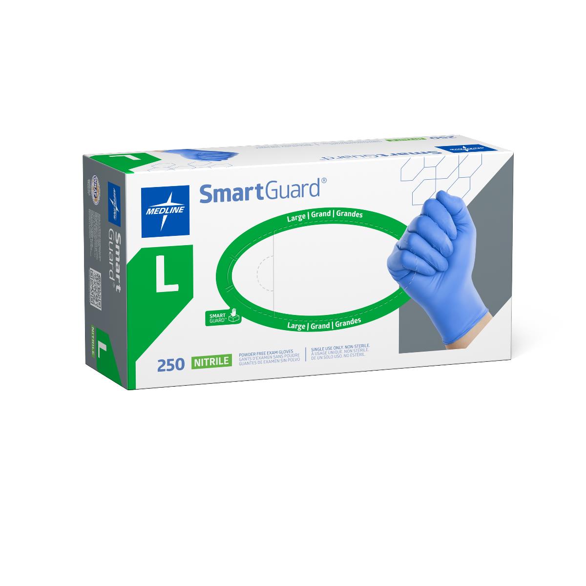 SmartGuard Nitrile Exam Gloves Blue Powder-free