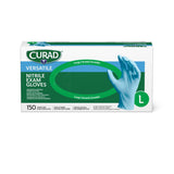 CURAD Powder-Free Textured Nitrile Exam Gloves Blue