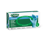 CURAD Powder-Free Textured Nitrile Exam Gloves Blue