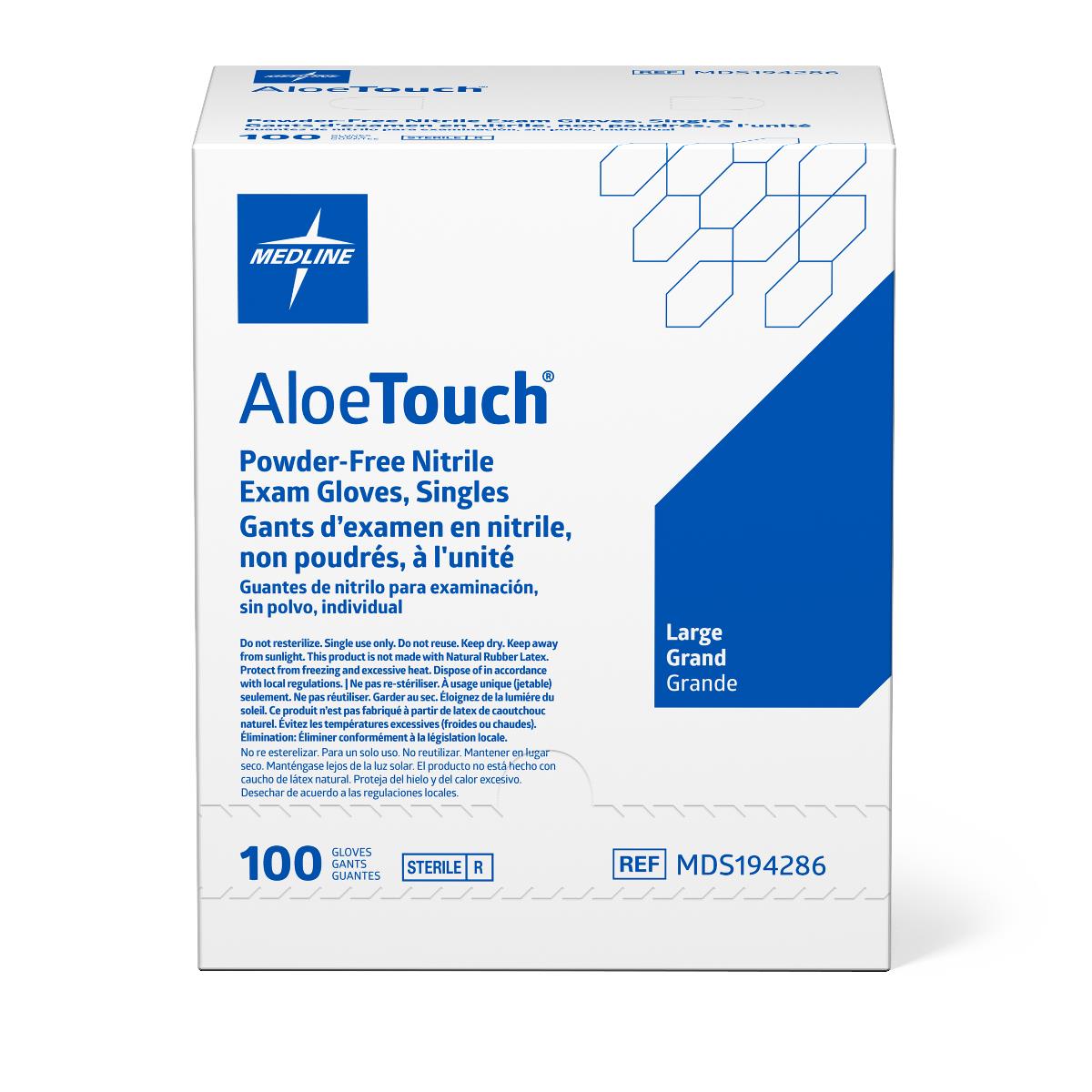 Aloetouch Sterile Powder-free Nitrile Exam Glove Green
