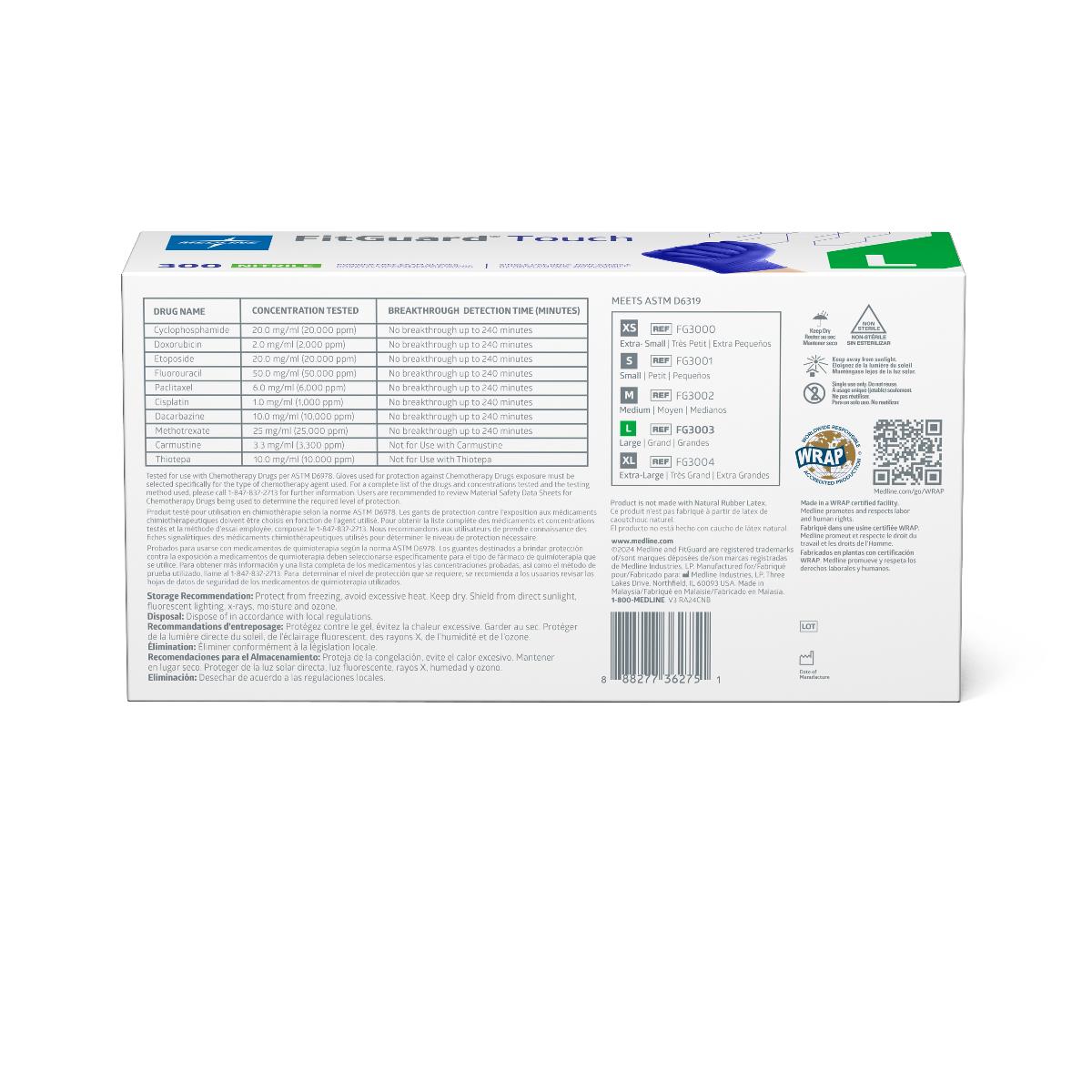 Fitguard® Touch Powder-free Nitrile Exam Glove, Blue