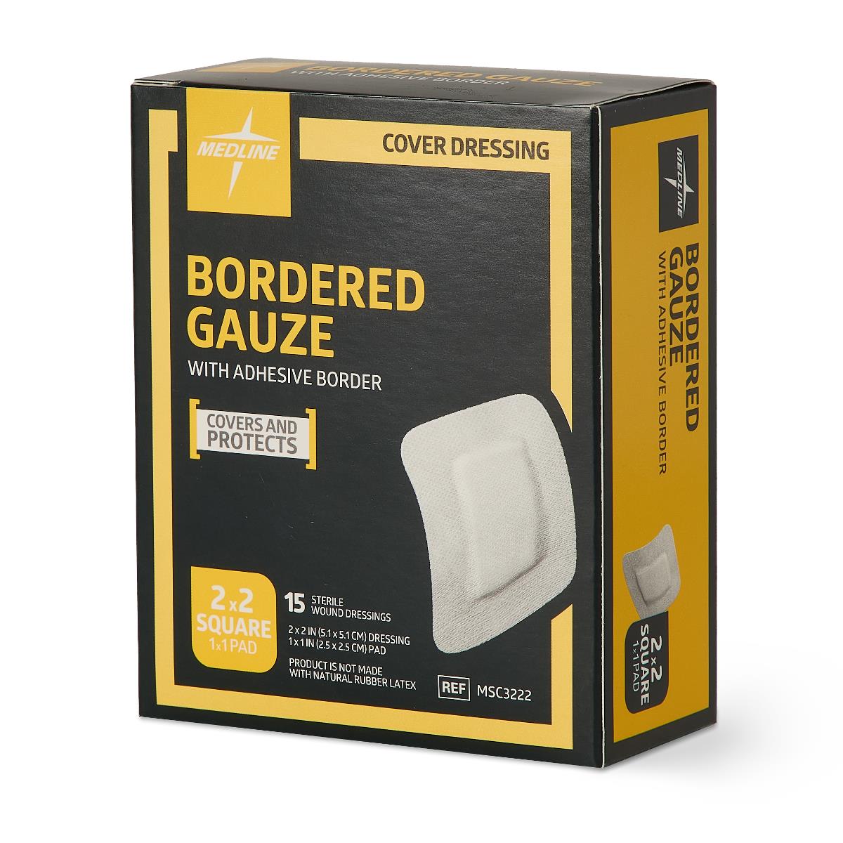 Medline Bordered Gauze Adhesive Island Wound Dressings