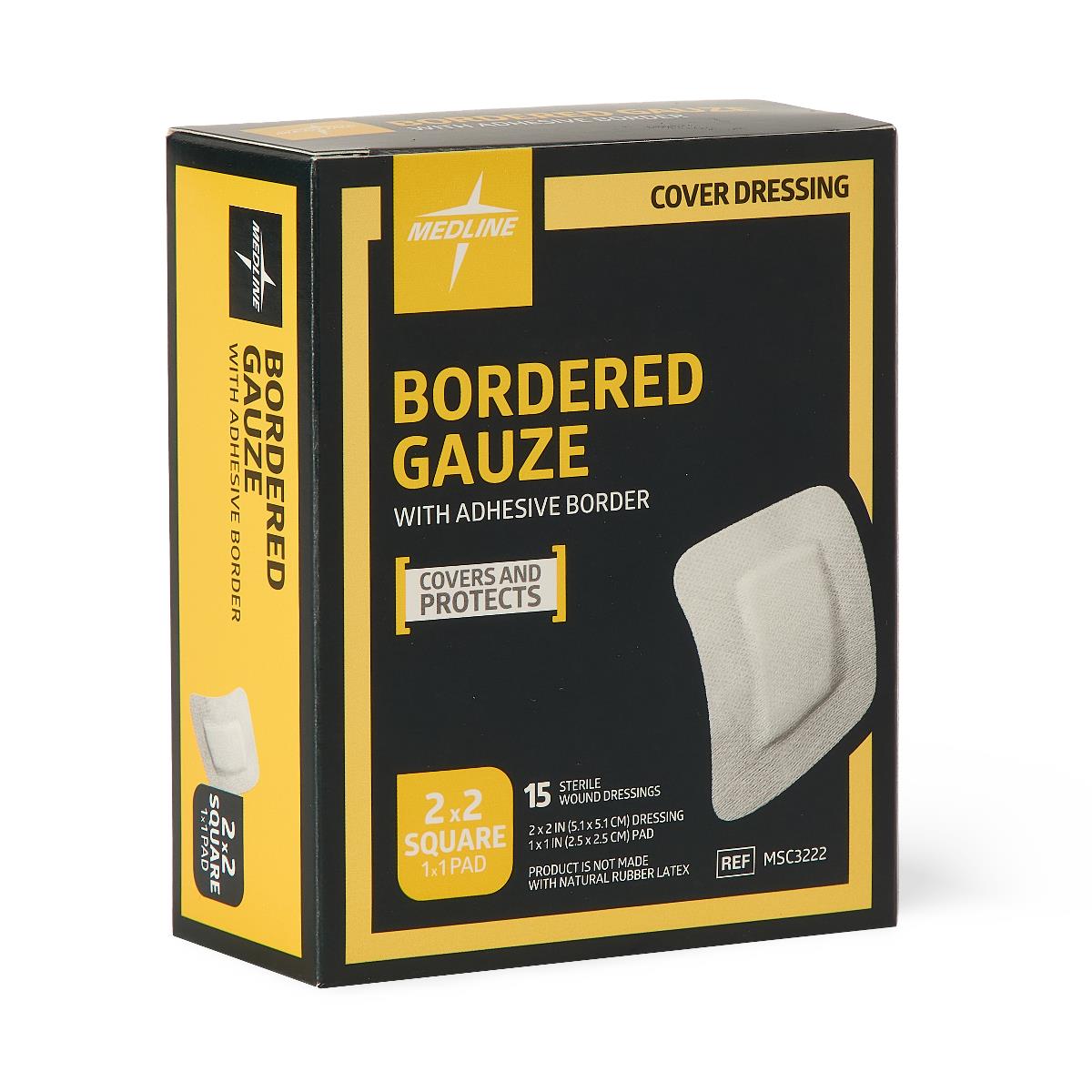 Medline Bordered Gauze Adhesive Island Wound Dressings