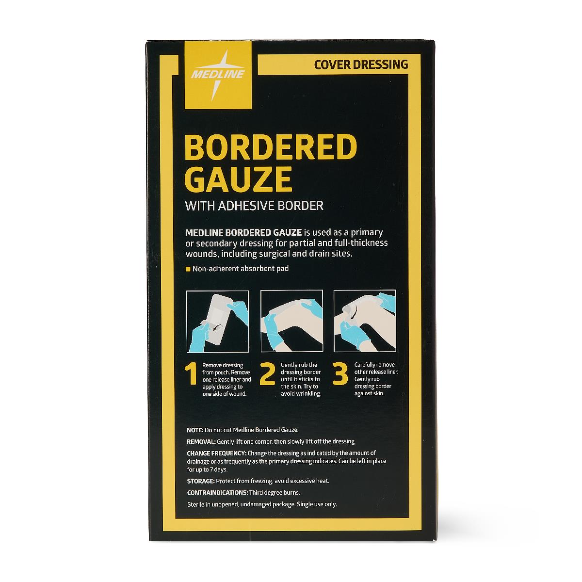 Medline Bordered Gauze Adhesive Island Wound Dressings