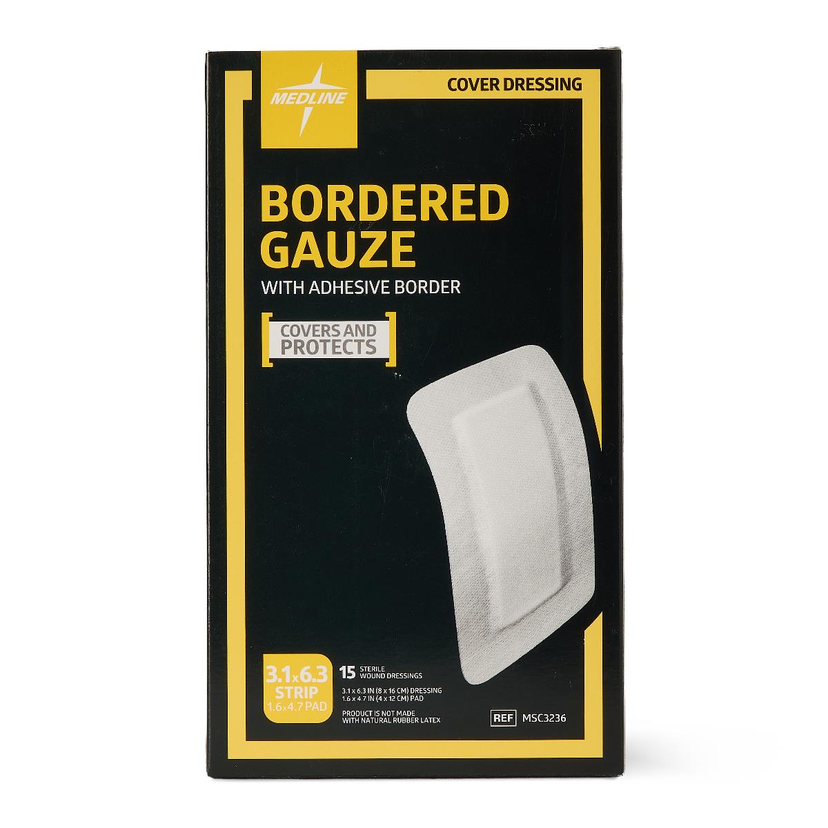 Medline Bordered Gauze Adhesive Island Wound Dressings