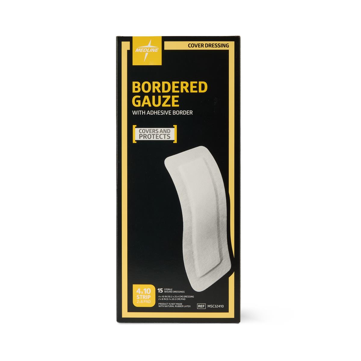 Medline Bordered Gauze Adhesive Island Wound Dressings