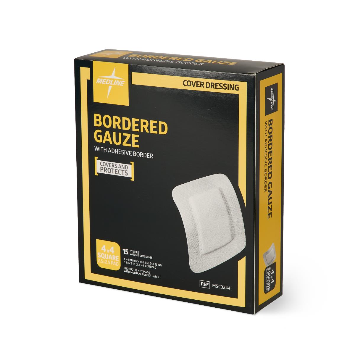 Medline Bordered Gauze Adhesive Island Wound Dressings