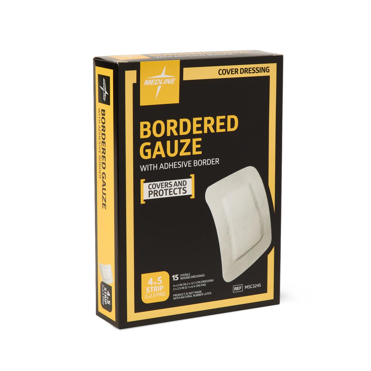 Medline Bordered Gauze Adhesive Island Wound Dressings