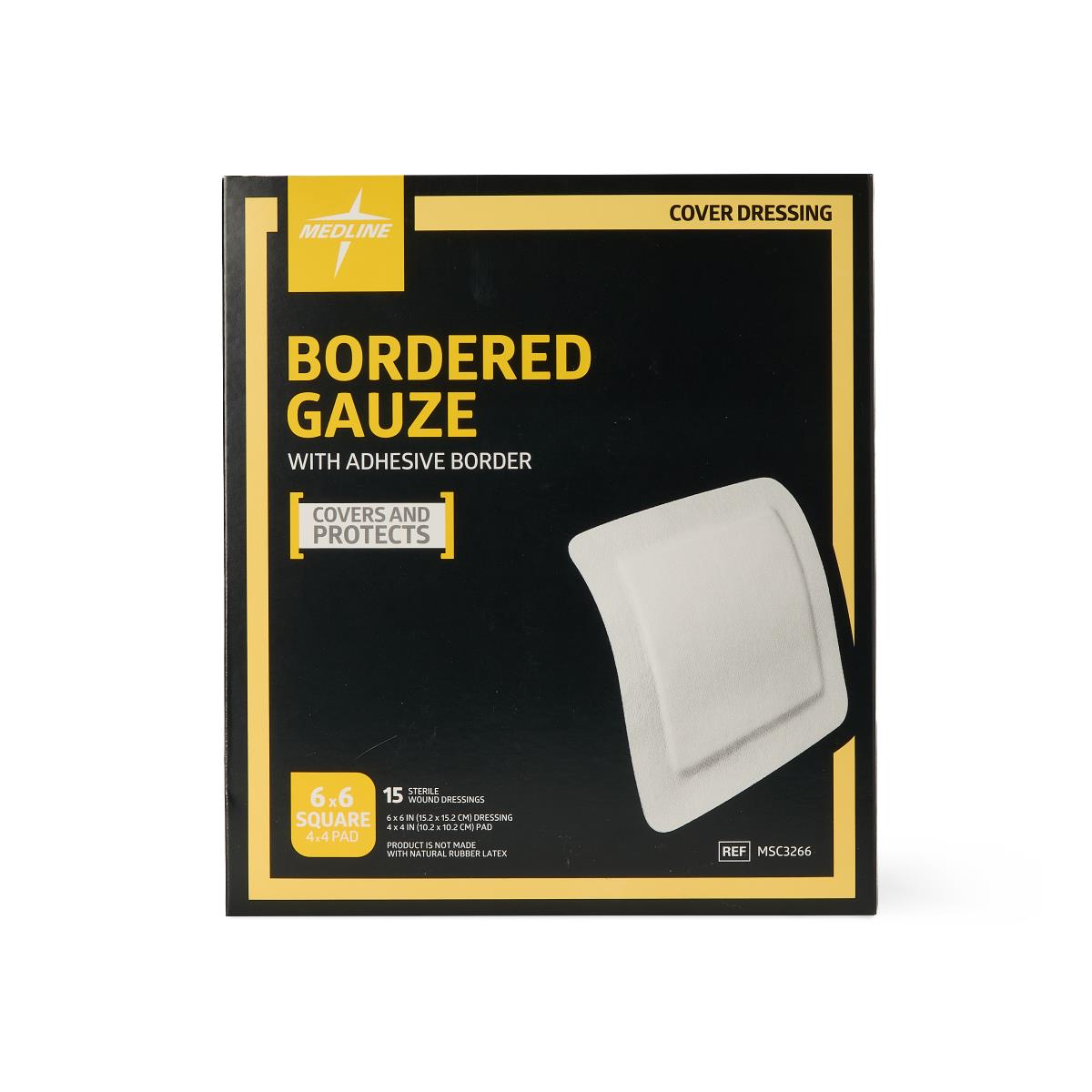 Medline Bordered Gauze Adhesive Island Wound Dressings