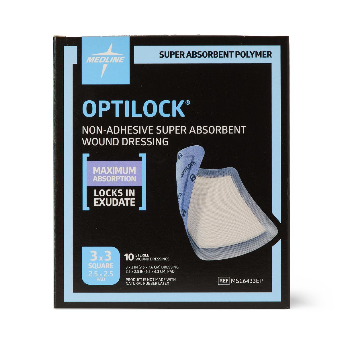 Optilock Non-adhesive Super Absorbent Wound Dressing