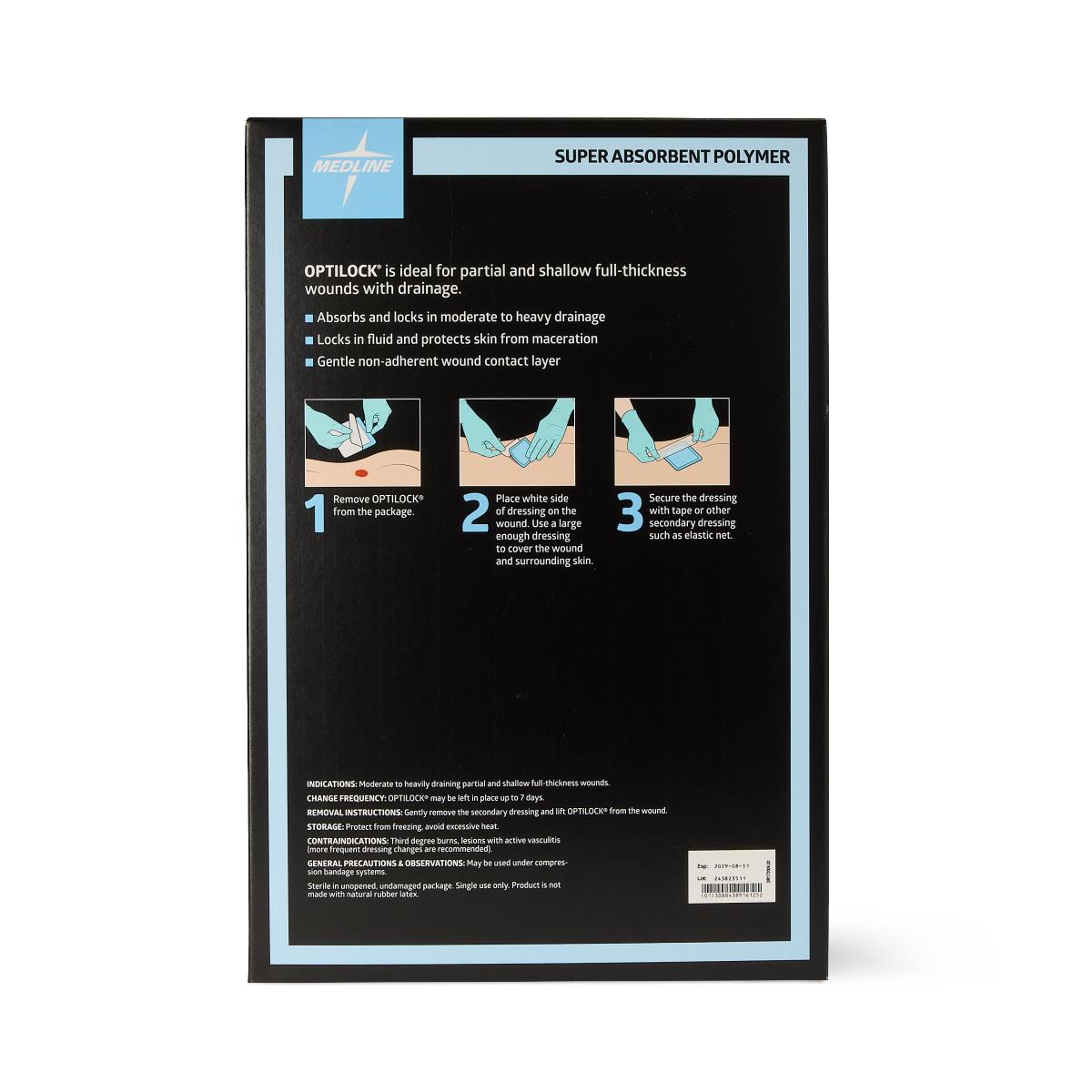 Optilock Non-adhesive Super Absorbent Wound Dressing