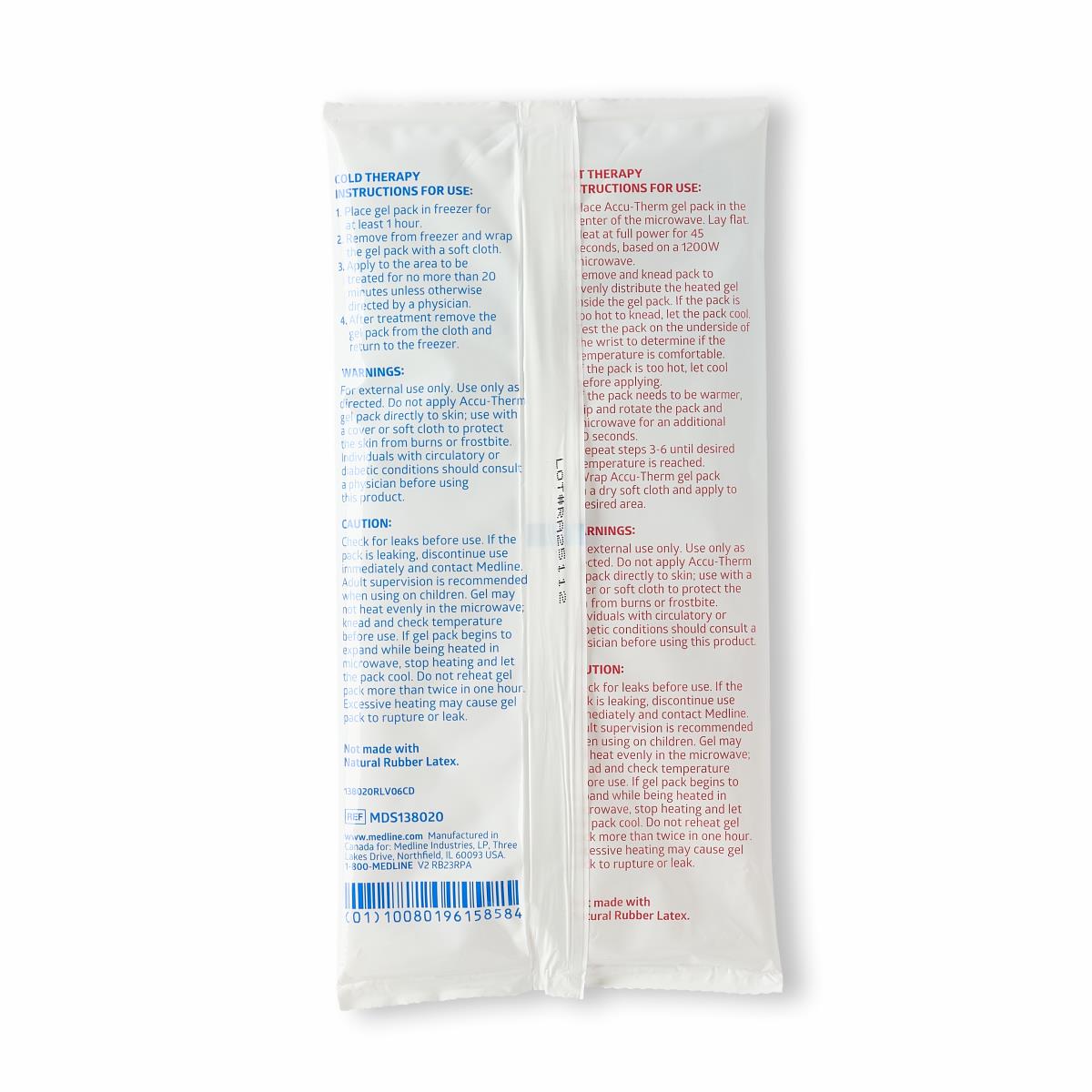 Cold/hot Pack Reusable Gel Type 5"x10" Case/16