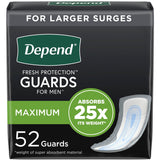 Pkg/52 Depend Fit-flex Maximum Guards Male Convenience