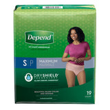 Lot de 19 sous-vêtements Depend Fit-flex Maximum, taille S, confort féminin