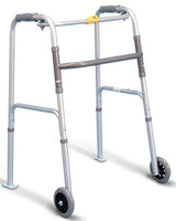 Airgo One Touch Button Folding Walker With 5" Wheels And Glide Skis - BeHope