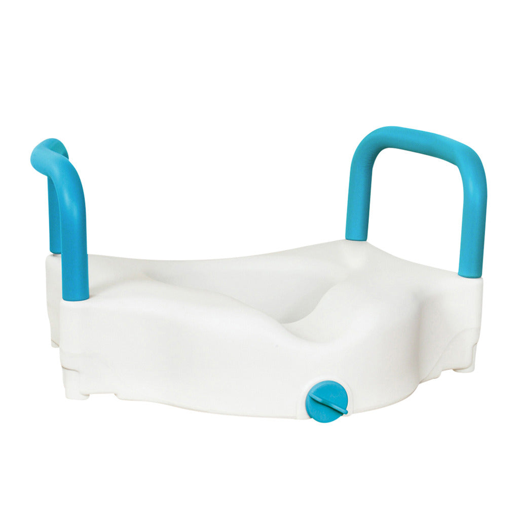 Ea/1 Aquasense 3-in-1 Contoured Raised Toilet Seat 2", Removavle Handles
