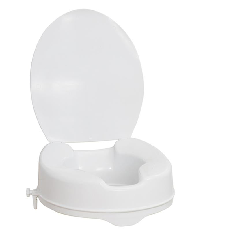 Siège de toilette surélevé avec couvercle, blanc, 4 po - 1 chacun