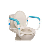 Barre d'appui de sécurité pour toilettes Aquasense Ea/1, cadre en acier avec bras réglables rembourrés (15 1/2 à 18 po de largeur), capacité de 300 lb.