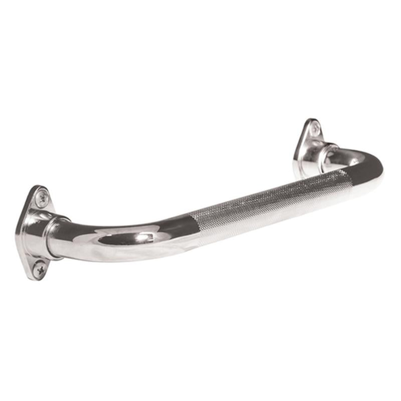 Knurled Chrome Grab Bar With Rotating Flange, 12" / 30.5 Cm - 1 Each