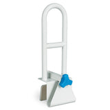 Barre de sécurité pour baignoire Ea/1, construction en acier, blanche