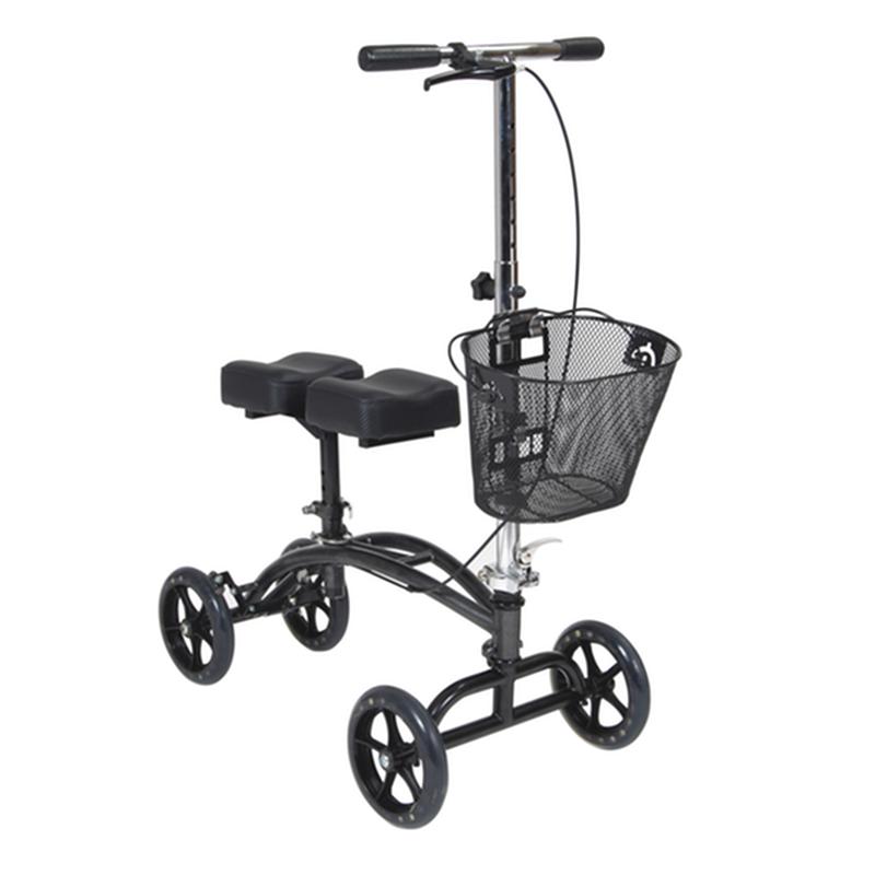 Ea/1 Dual Pad Steerable Knee Walker Knee Scooter With Basket, Alternative To Crutches