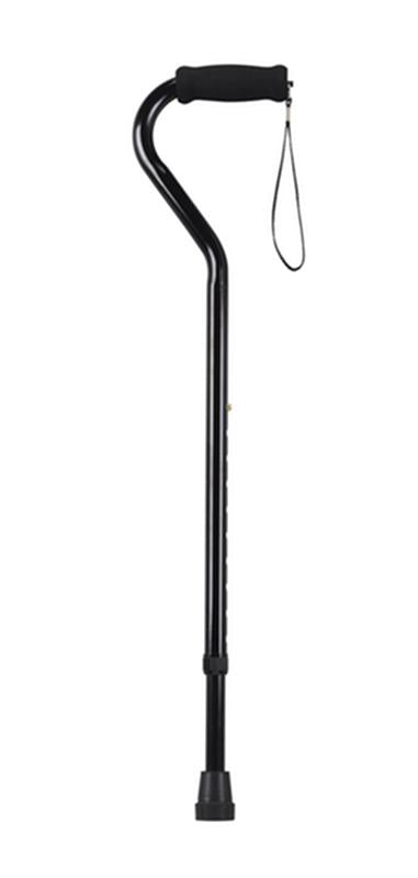 Foam Grip Offset Handle Walking Cane, Black - 1 Each