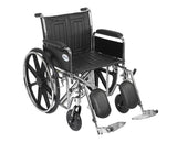 Sentra Ec Heavy Duty Wheelchair, Detachable Desk Arms, Swing Away Footrests, 24" Seat - BeHope