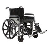 Sentra Extra Heavy Duty Wheelchair, Detachable Desk Arms, Elevating Leg Rests, 20" Seat - BeHope
