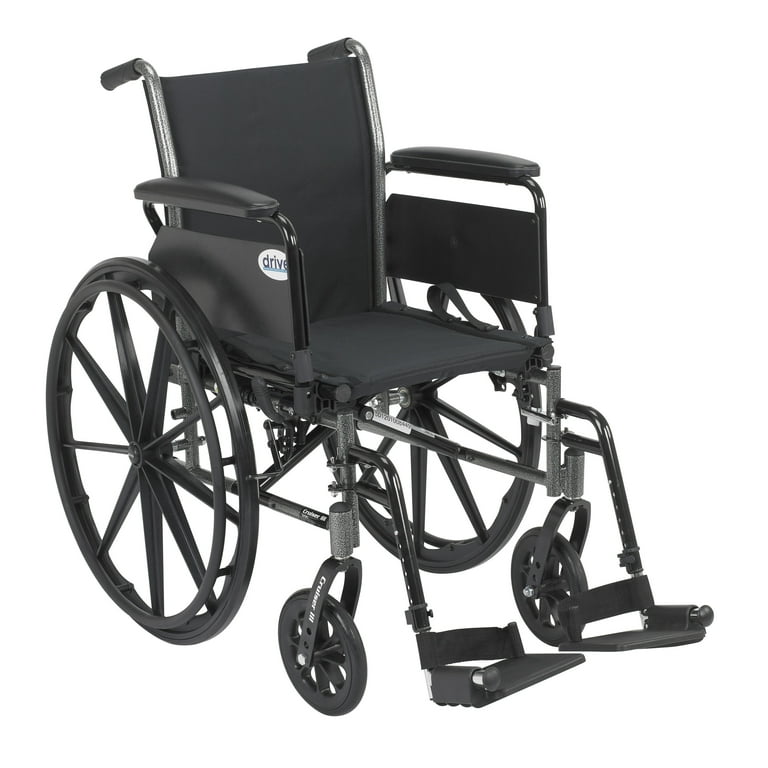 Cruiser Iii Light Weight Wheelchair With Flip Back Removable Arms, Full Arms, Swing Away Footrests, 16" Seat - BeHope