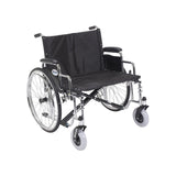 Sentra Ec Heavy Duty Extra Wide Wheelchair, Detachable Desk Arms, Swing Away Footrests, 26" Seat - BeHope