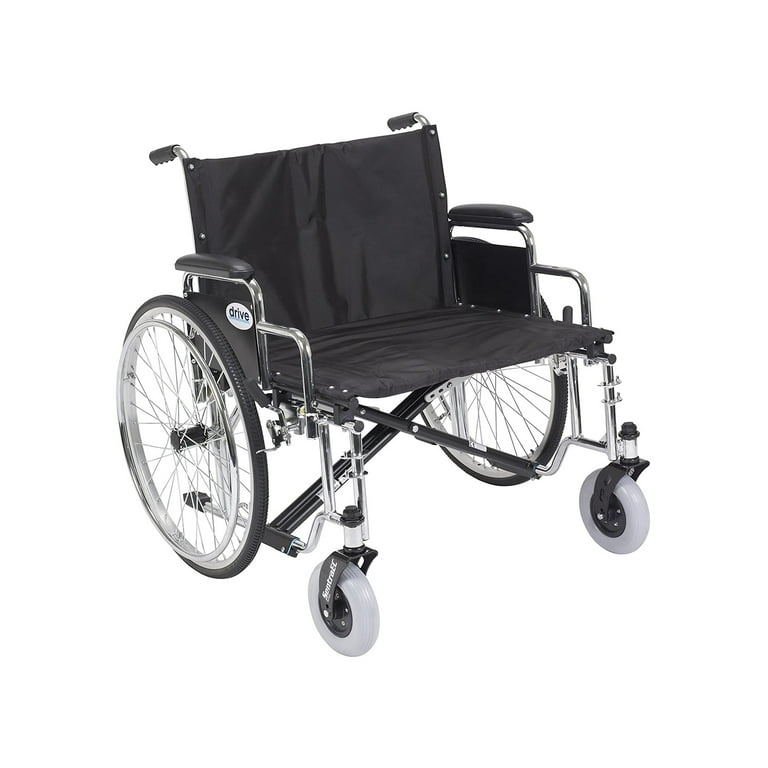 Sentra Ec Heavy Duty Extra Wide Wheelchair, Detachable Full Arms - BeHope