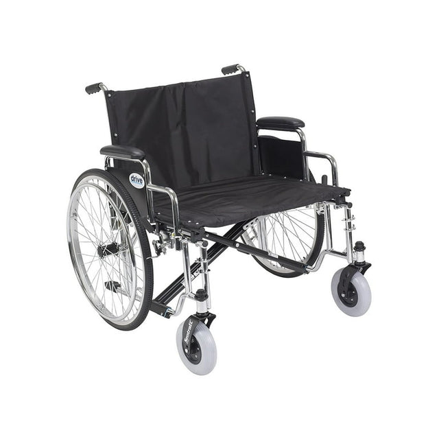 Sentra Ec Heavy Duty Extra Wide Wheelchair, Detachable Full Arms - BeHope