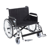 Sentra Ec Heavy Duty Extra Wide Wheelchair, Detachable Full Arms, Elevating Leg Rests, 26" Seat - BeHope