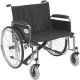 Sentra Ec Heavy Duty Extra Wide Wheelchair, Detachable Full Arms - BeHope